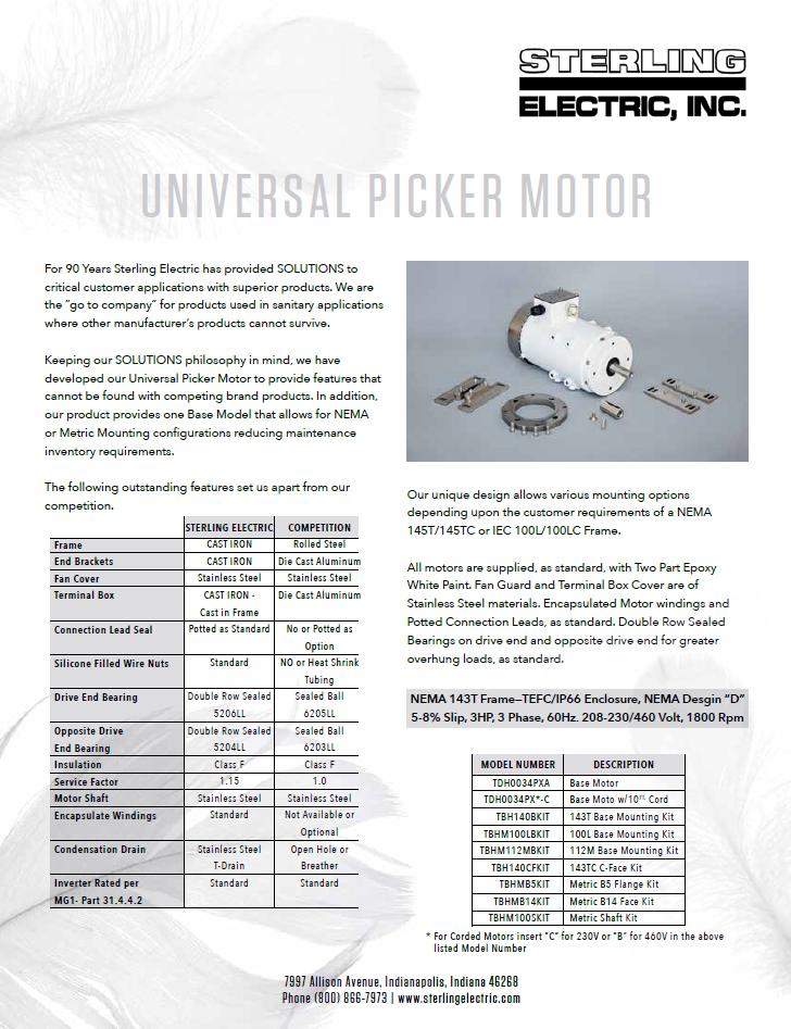 Universal Picker Motors Flyer