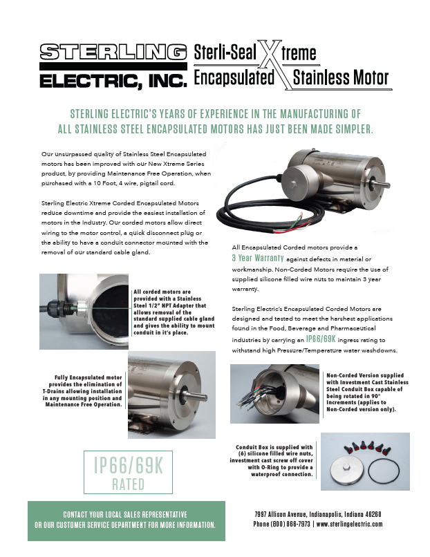 Xtreme Encapsulated Motors Flyer